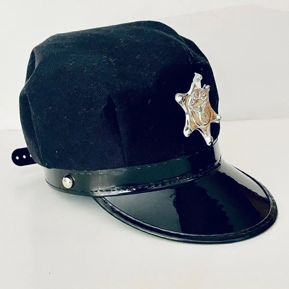 NWT Wet Seal Vintage Y2K Black Police Snapback Adjustable Custome Hat - Picture 7 of 10